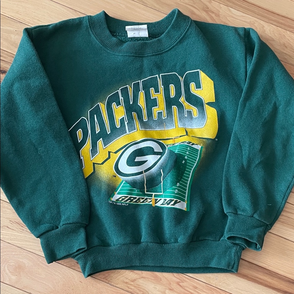 Vintage Green Bay Packers Sweatshirt | 90s Retro NFL Pullover Rare I Youth Sz 7